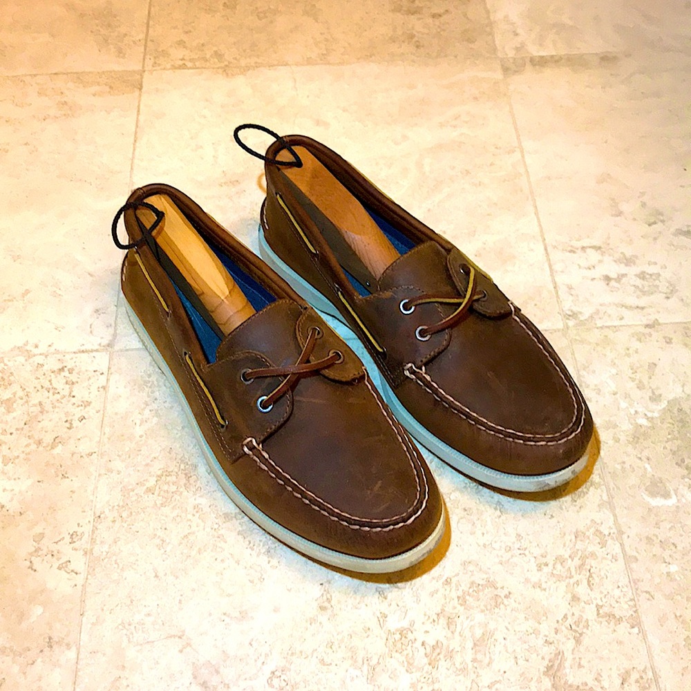 Sperry for J.Crew Original Leather Boat-Shoes 10.5